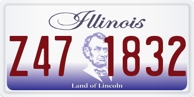 IL license plate Z471832