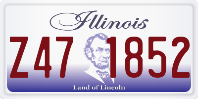 IL license plate Z471852