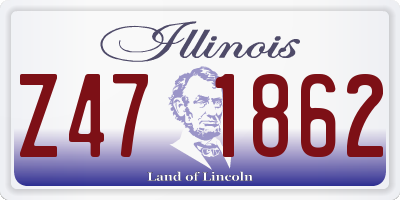 IL license plate Z471862