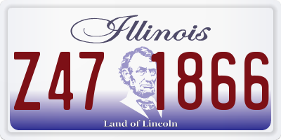 IL license plate Z471866