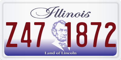 IL license plate Z471872