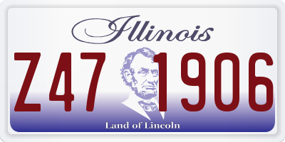 IL license plate Z471906