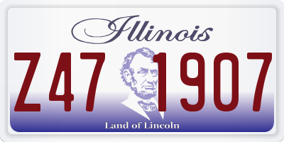 IL license plate Z471907