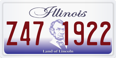 IL license plate Z471922