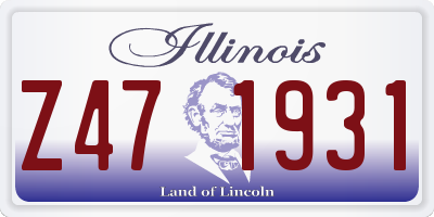 IL license plate Z471931