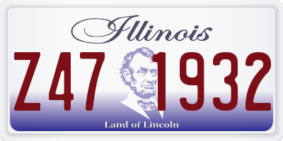 IL license plate Z471932