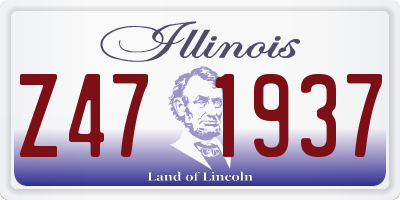 IL license plate Z471937