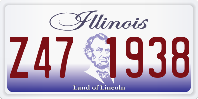 IL license plate Z471938