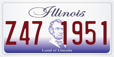 IL license plate Z471951