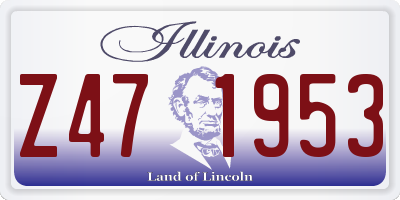 IL license plate Z471953