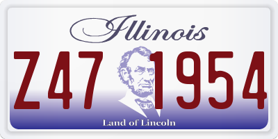 IL license plate Z471954