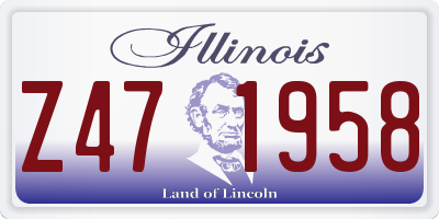 IL license plate Z471958