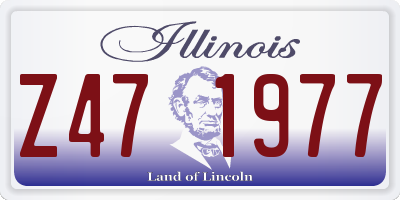 IL license plate Z471977