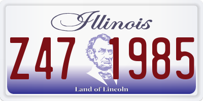 IL license plate Z471985