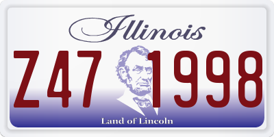 IL license plate Z471998