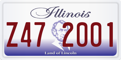 IL license plate Z472001