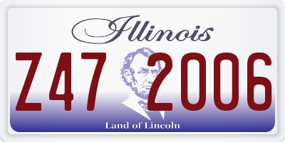 IL license plate Z472006