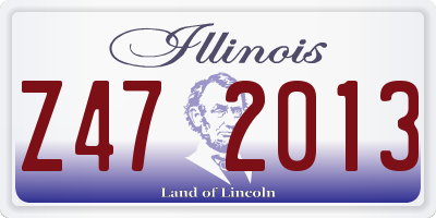 IL license plate Z472013
