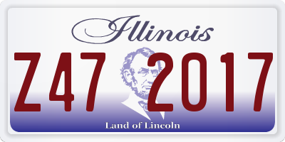 IL license plate Z472017