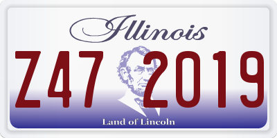 IL license plate Z472019