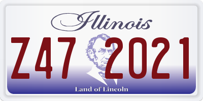 IL license plate Z472021