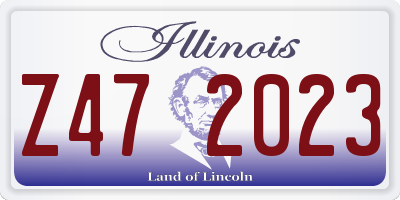IL license plate Z472023