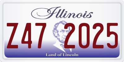 IL license plate Z472025