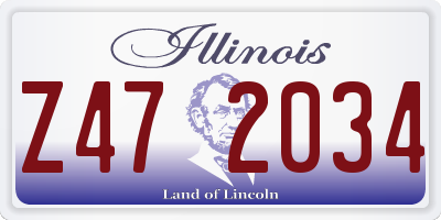 IL license plate Z472034