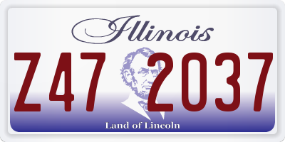 IL license plate Z472037