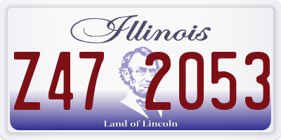 IL license plate Z472053