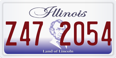 IL license plate Z472054