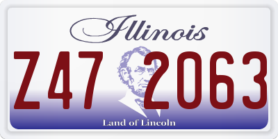IL license plate Z472063