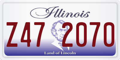 IL license plate Z472070