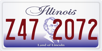 IL license plate Z472072