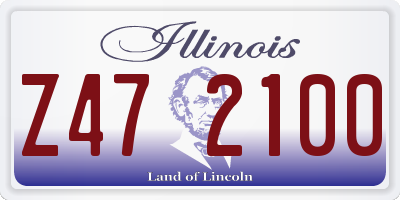 IL license plate Z472100