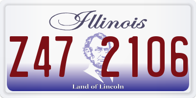 IL license plate Z472106