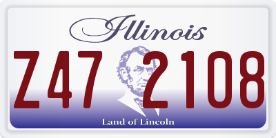 IL license plate Z472108