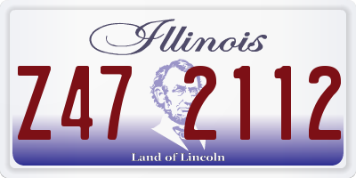 IL license plate Z472112