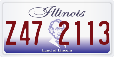 IL license plate Z472113