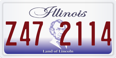 IL license plate Z472114