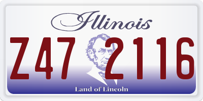 IL license plate Z472116