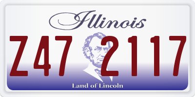IL license plate Z472117
