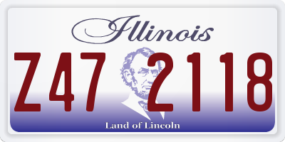 IL license plate Z472118