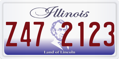 IL license plate Z472123
