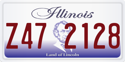 IL license plate Z472128