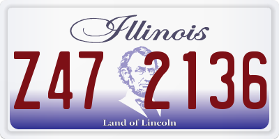 IL license plate Z472136
