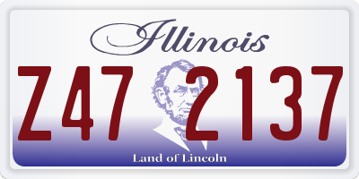 IL license plate Z472137