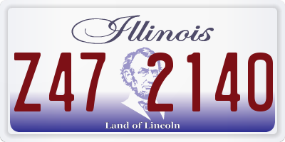 IL license plate Z472140