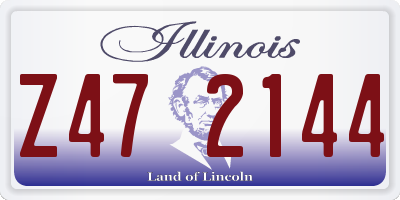 IL license plate Z472144