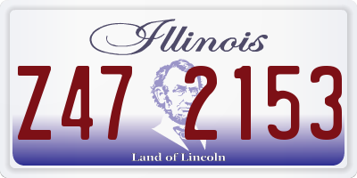 IL license plate Z472153